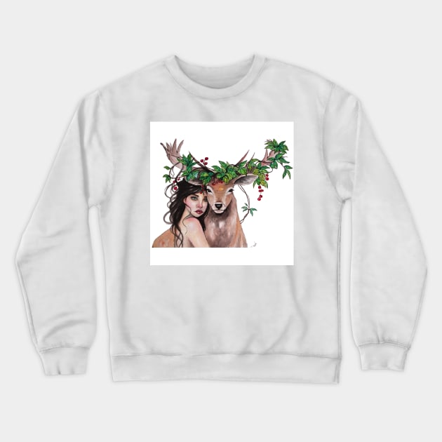 Forest and cherrys Crewneck Sweatshirt by DaniMej